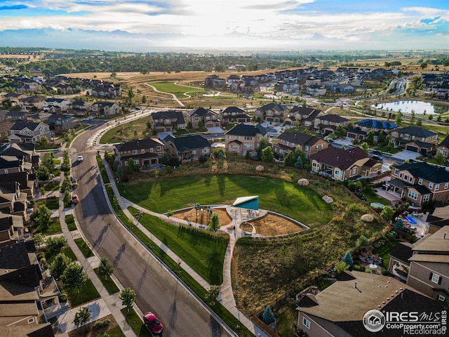 aerial view featuring a residential view