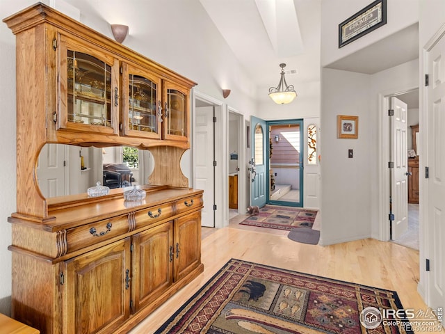 entrance foyer featuring light wood finished floors