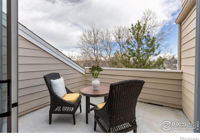 view of patio / terrace featuring a balcony