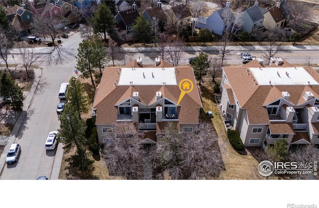 birds eye view of property featuring a residential view