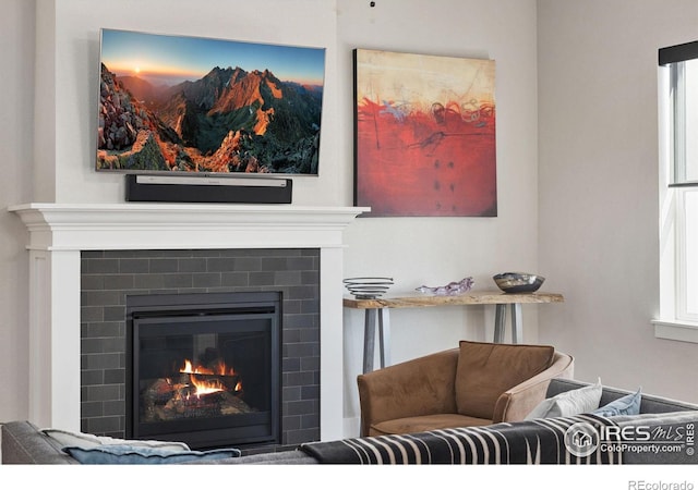 2748 Prairie Flax St, Berthoud, CO 80513 - interior details featuring a tile fireplace
