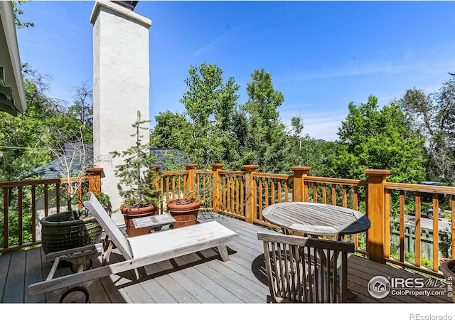 view of wooden deck