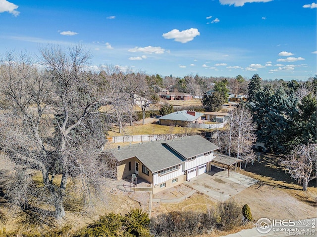 birds eye view of property