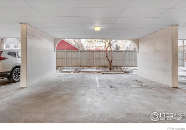 view of parking deck