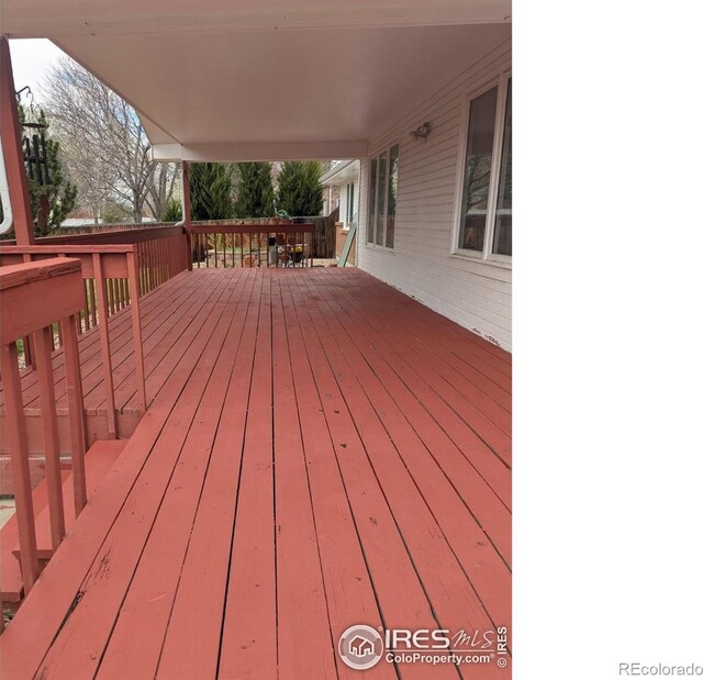 view of wooden terrace
