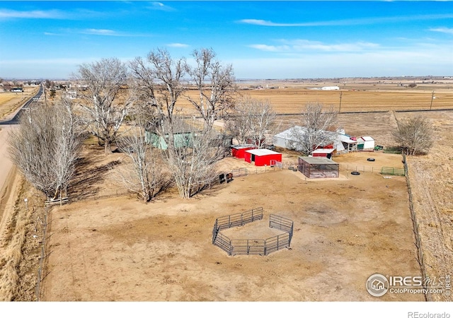 drone / aerial view featuring a rural view