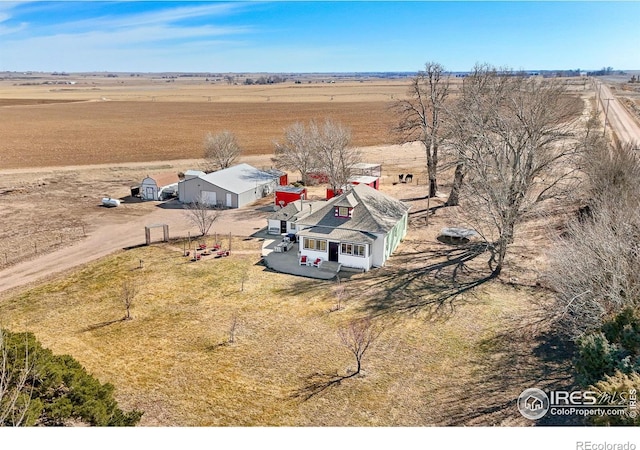 bird's eye view featuring a rural view