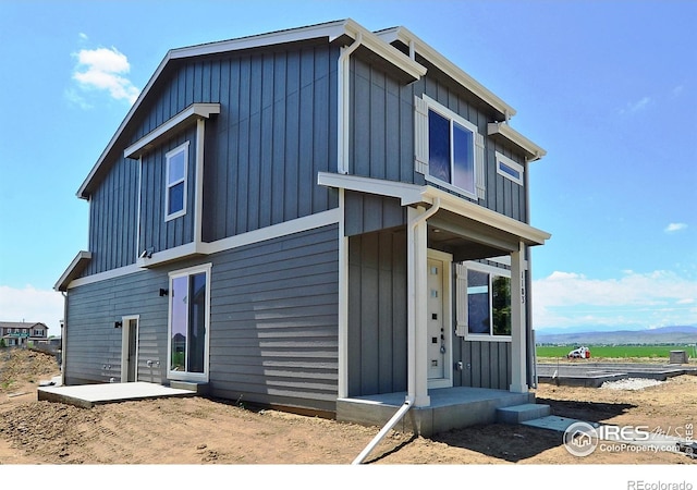 view of front of home with board and batten siding