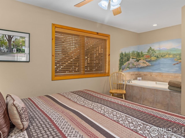 bedroom featuring a ceiling fan