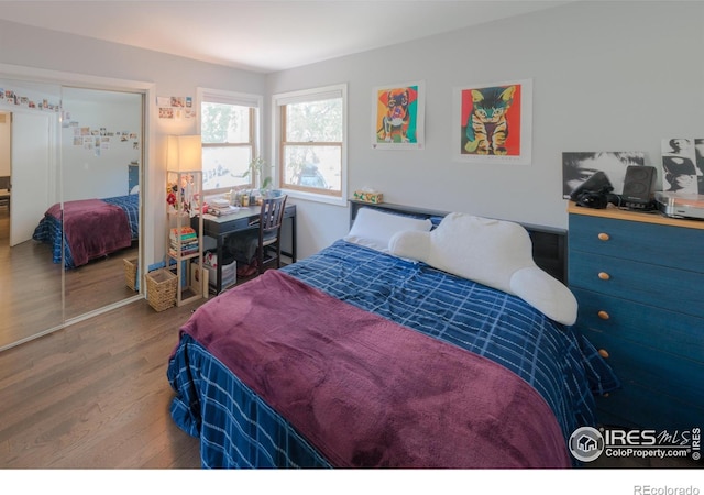 bedroom featuring wood finished floors