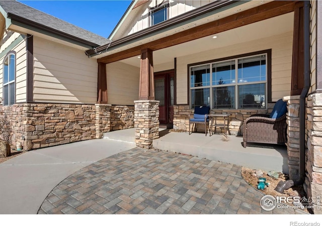 view of patio / terrace featuring covered porch