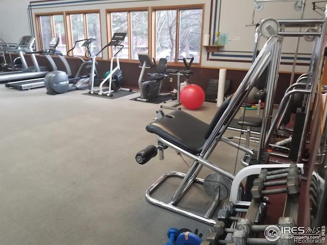 view of workout area