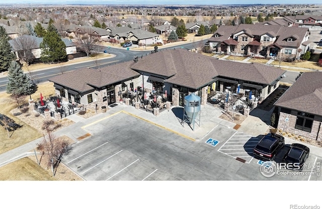 drone / aerial view featuring a residential view