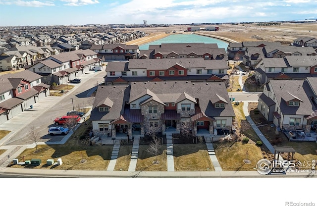 aerial view featuring a residential view