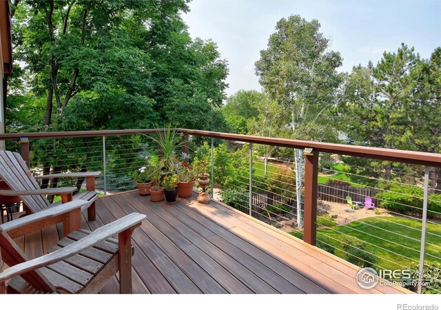 view of wooden terrace