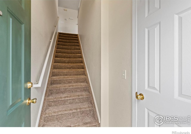 stairs with baseboards