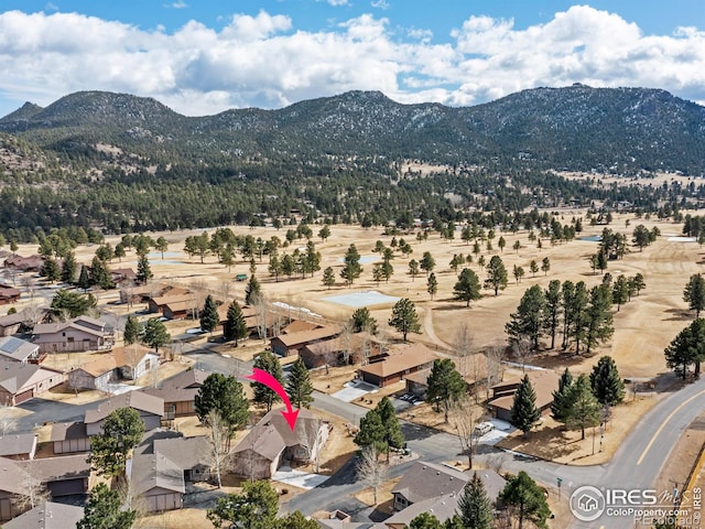 mountain view with a residential view