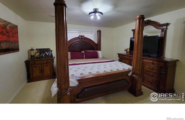 bedroom with carpet floors