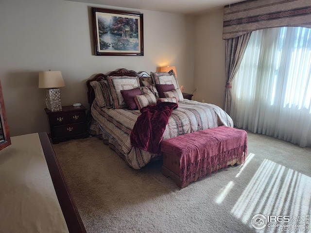 bedroom featuring carpet