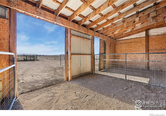 view of horse barn