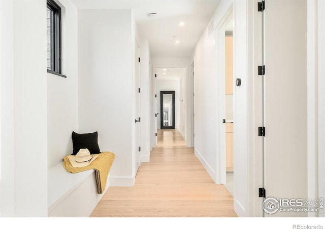 2586 3rd St, Boulder, CO 80304 - hallway with light wood-type flooring, recessed lighting, and baseboards