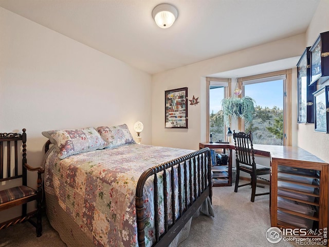 view of carpeted bedroom