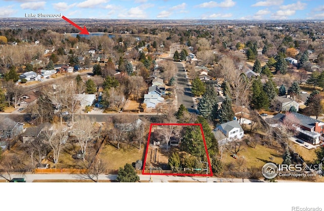 bird's eye view featuring a residential view