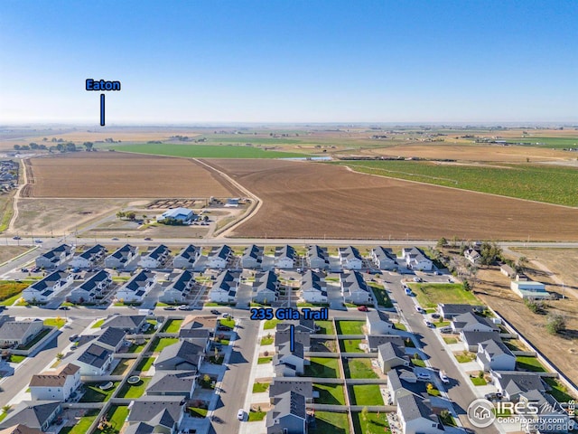 bird's eye view with a residential view