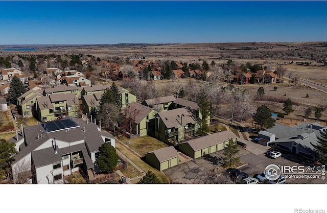 bird's eye view with a residential view