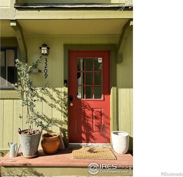 view of doorway to property