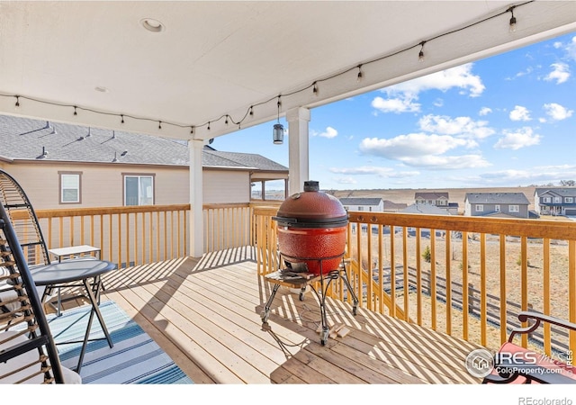 deck featuring a residential view