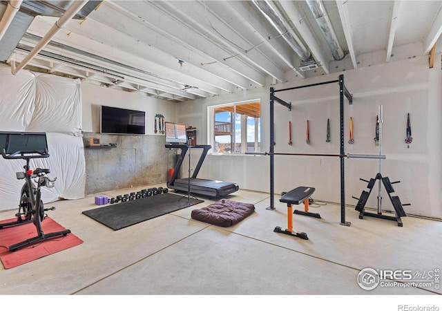 view of workout room