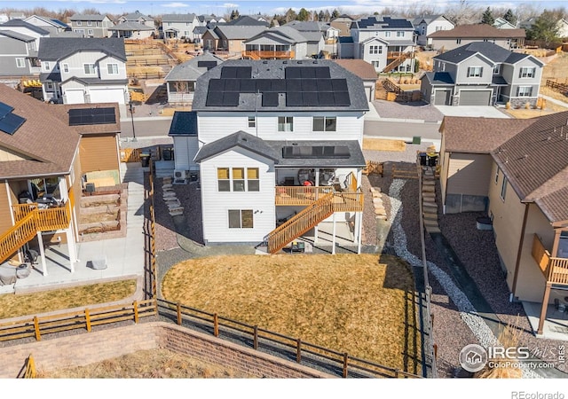 drone / aerial view with a residential view