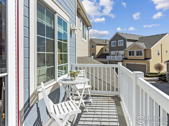 balcony with a residential view