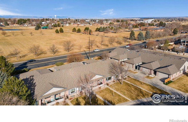 drone / aerial view featuring a residential view