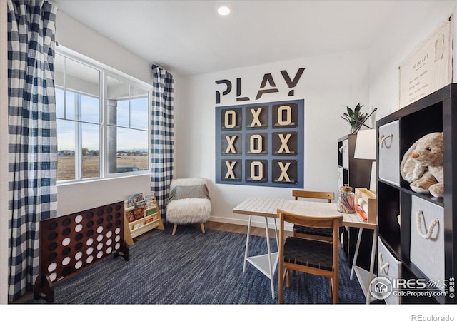 interior space with wood finished floors