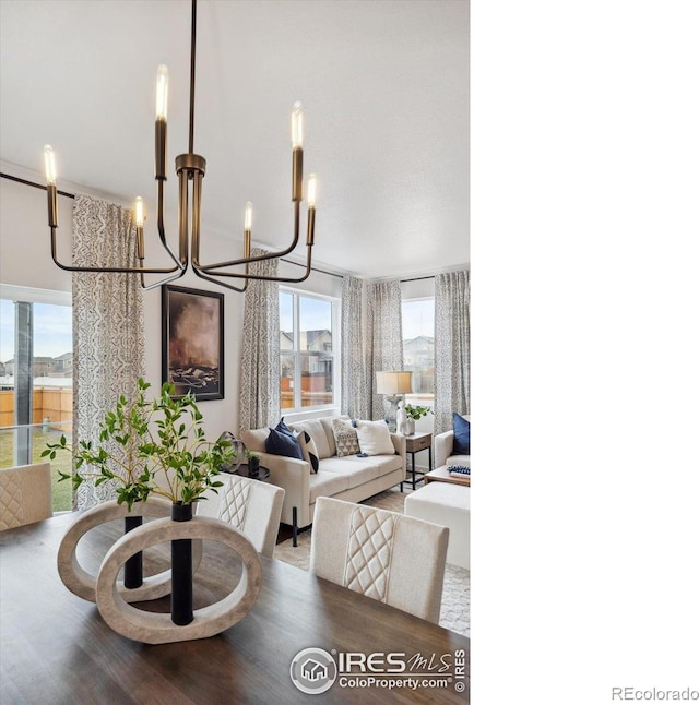 dining space featuring wood finished floors