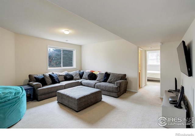 view of carpeted living room