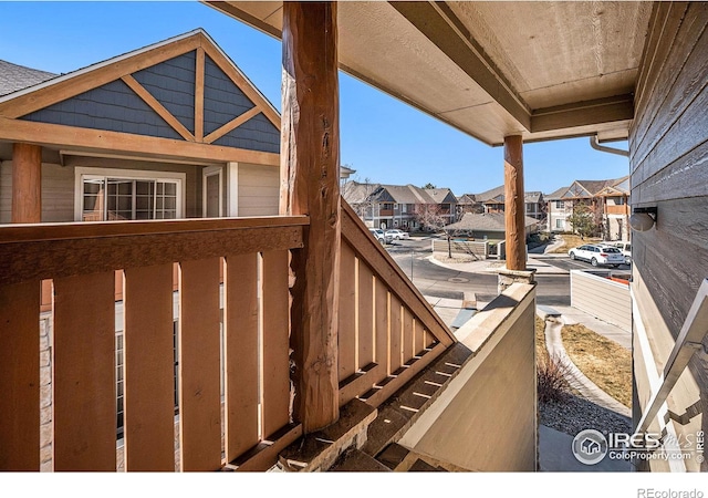 balcony with a residential view