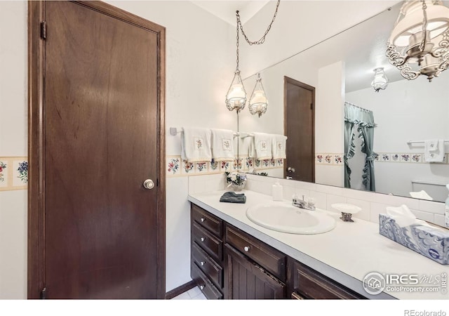 bathroom with vanity