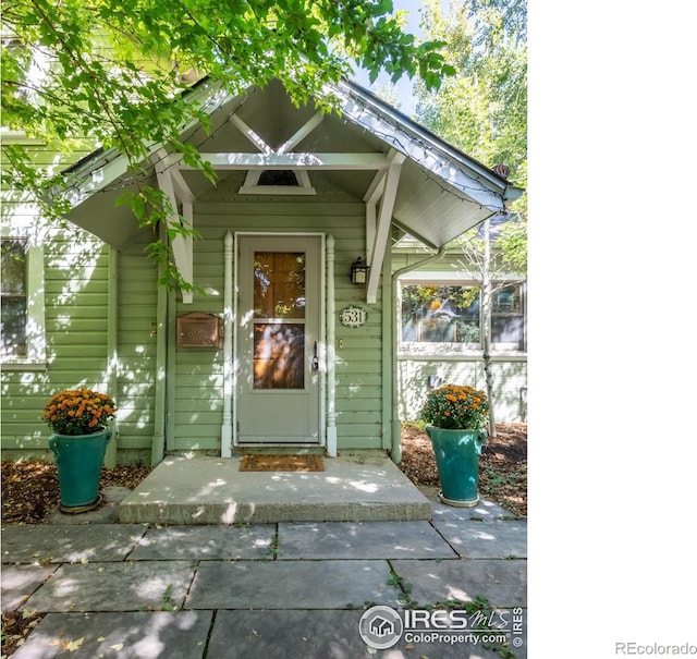 view of doorway to property