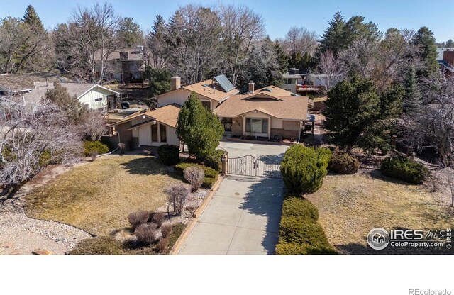 drone / aerial view featuring a residential view