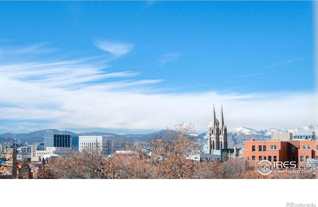 city view with a mountain view