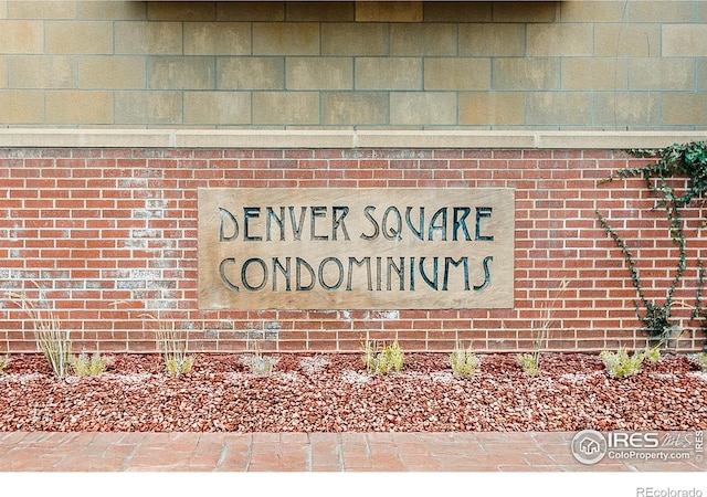 view of community sign