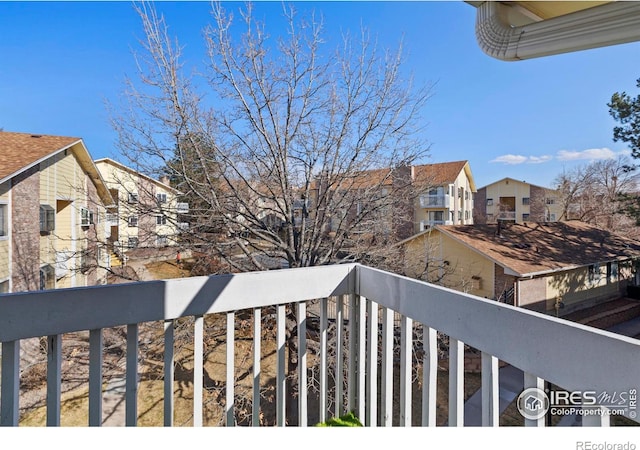 balcony with a residential view