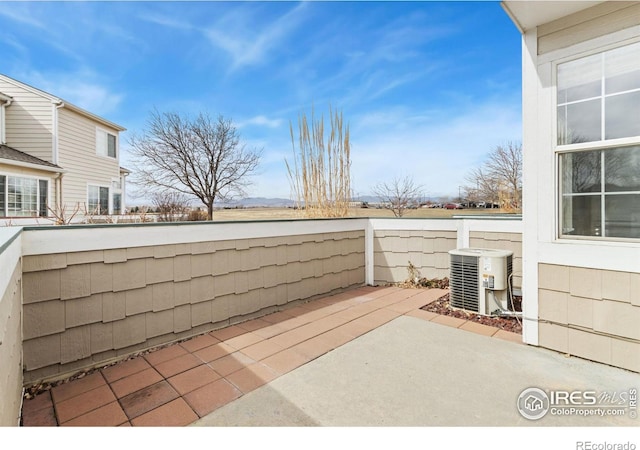 view of patio featuring central AC