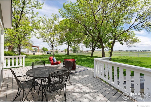 36340 County Road 49, Eaton, CO 80615 - deck with outdoor dining space
