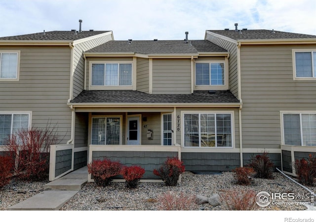 multi unit property with a shingled roof