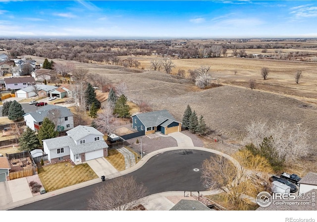 birds eye view of property featuring a residential view