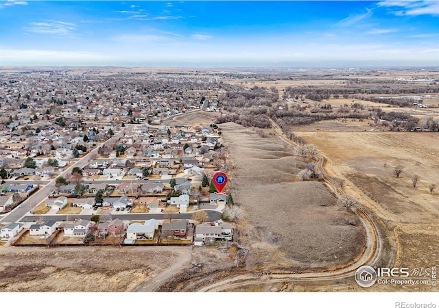 drone / aerial view featuring a residential view